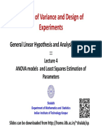 Analysis of Variance and Design of Experiments