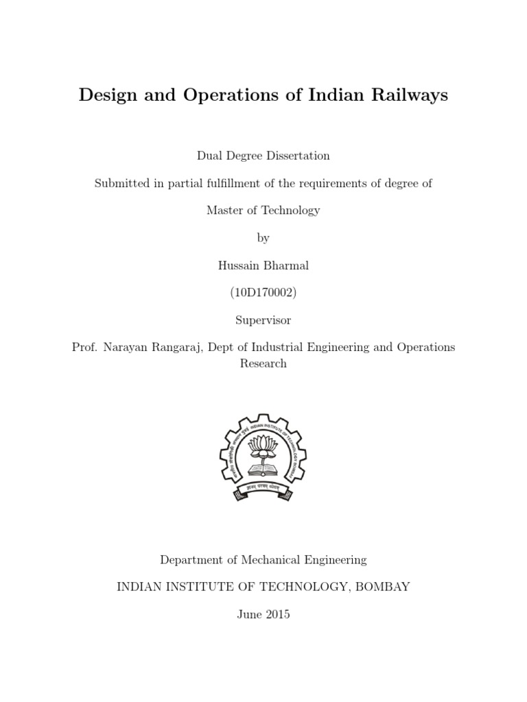 Fdocuments - in - Design and Operations of Indian Railways ...