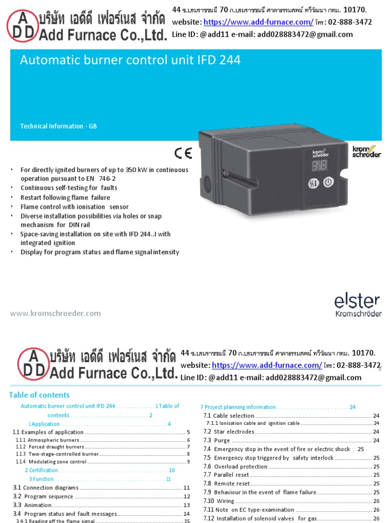 Ifd 244 Kromschroder Manual PDF Vacuum Tube Electronics