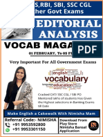 WEEKLY VOCABULARY MAGAZINE BY Nimisha Mam 01 FEBRUARY To 05 FEBRUARY