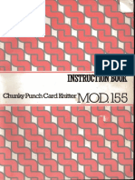 Instruction Book - Chunky Punch Card Knitter MOD. 155