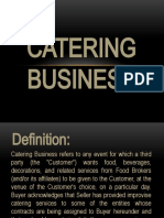 CATERING BUSINESS REQUIREMENTS