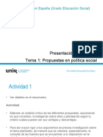 Presentación Actividad 1 Tema 1: Propuestas en Política Social