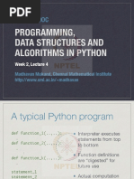 Nptel Mooc: Programming, Data Structures and Algorithms in Python