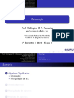 Metrologia: Algarismos Significativos e Manipulação de Números