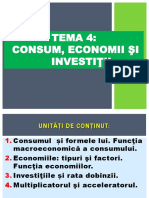 Consum, Economii Și Investiții