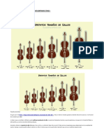 Tamaños de Cellos - Violin Piano