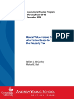 Rental Value Versus Capital Value: Rental Value Versus Capital Value: Alternative Bases For The Property Tax