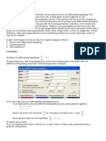 Differentiaalvergelijkingen: Voorbeeld 1