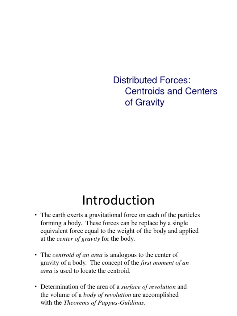 Centroids and Gravity Centers Explained | PDF | Rotation Around A Fixed ...