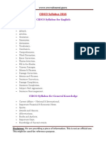 CIDCO Syllabus 2016: WWW - Recruitment.guru