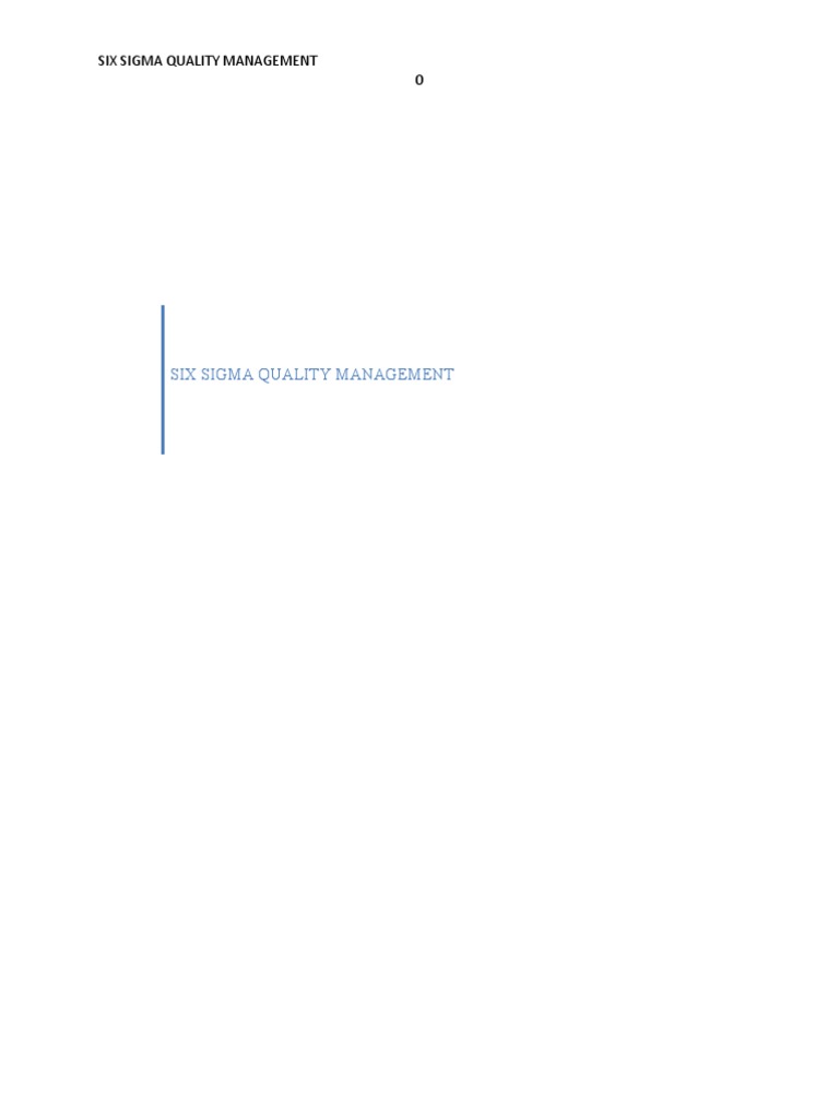 Six Sigma Quality Management Insights | PDF | Leadership | Leadership