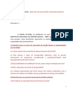 Petição - Apresentação de Quesitos para A Concessão de Benefício Por Incapacidade