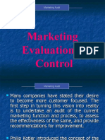 Marketing Evaluation & Control: Marketing Audit Marketing Audit Marketing Audit