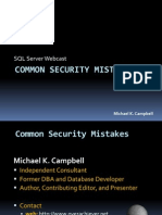 Common SQL Server Security Mistakes