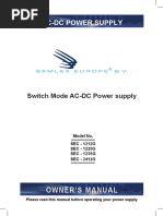 Ac-Dc Power Supply: Owner'S Manual