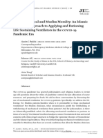 [24685542 - Journal of Islamic Ethics] Aligning Medical and Muslim Morality_ an Islamic Bioethical Approach to Applying and Rationing Life Sustaining Ventilators in the CO