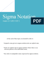 Sigma Notation: Grade 12 CAPE UNIT 1