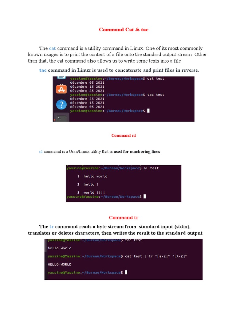 Command in Linux Is Used To Concatenate and Print Files in Reverse