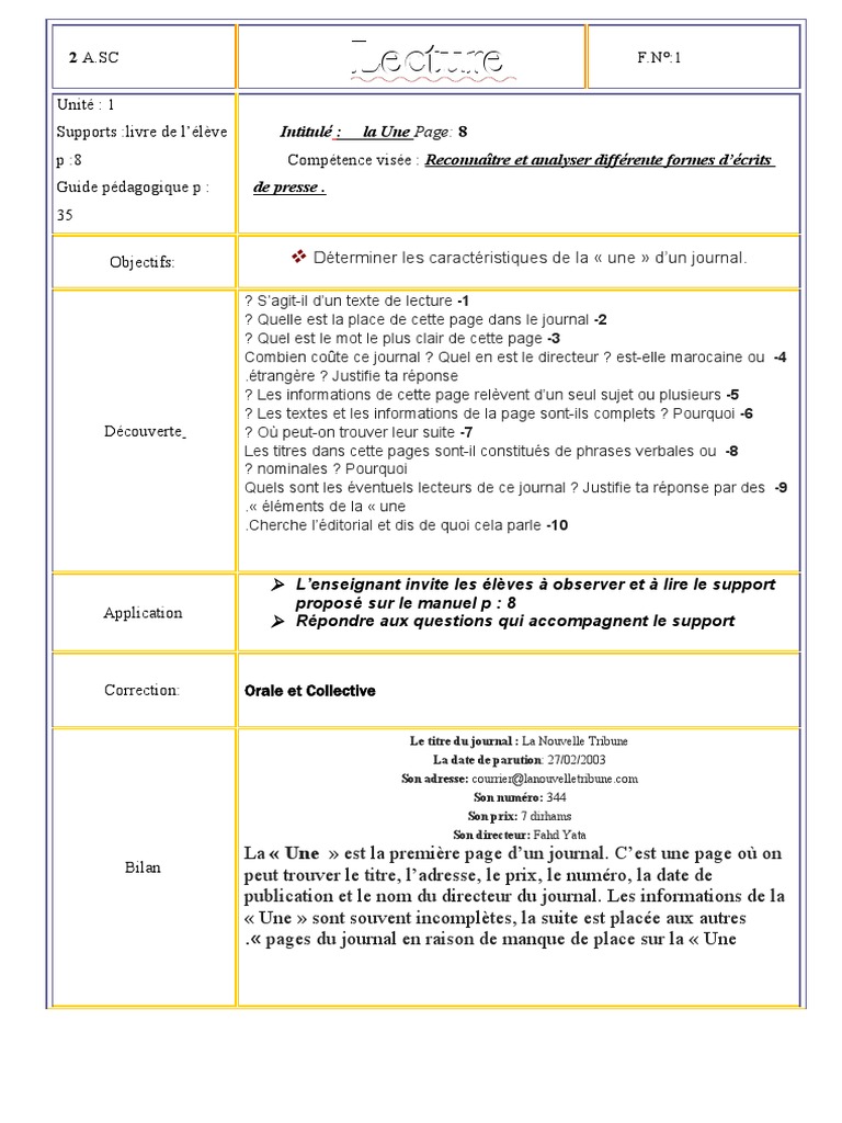 Gestion Administration Fiche Cerise Pro Corrigé Pdf Fiches Pedagogiques Asc2 Francais Au College STR I | PDF | Adjectif |  Adverbe