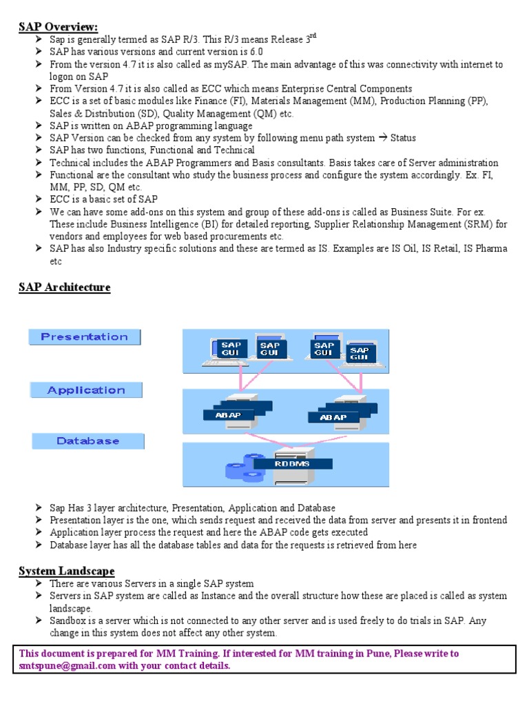 1 - SAP Overview | PDF | Information Management | Business