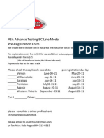 ASA Pre-Registration Form