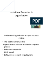 Lecture 2 Individual Behaviour in ion