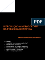 Introdução À Metodologia Da Pesquisa Científica 2019sem01