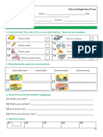 Teste Diagnóstico 3º Ano