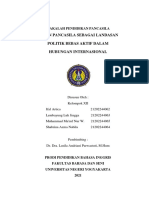 Makalah Kelompok 12 - Peran Pancasila Sebagai Landasan Politik Bebas Aktif Dalam Hubungan Internasional