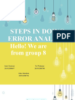 Group 8 - Steps in Doing Error Analysis