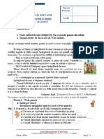 Romana - Info.ro.2370 Evaluare in Educatie, Lb. Romana, Etapa I 2013, Clasa A III-A