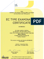 FIOH EC type examination certificate for high visibility clothing