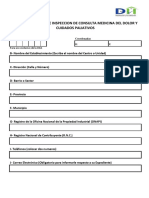 Formulario Guia de Inspeccion de Servicio de Medicina Del Dolor