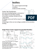 Rectifiers:: Center Tap Transformer