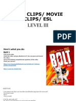 Film Clips/ Movie Clips/ Esl: Level Iii