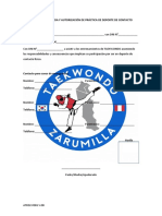 Declaración Jurada y Autorización de Práctica de Deporte de Contacto