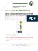 Matricula 2022