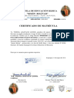 Certificados Escuela Simón Bolívar