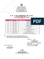 Class Program: Minutes Time Blocks of Time