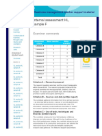Internal Assessment HL, Sample F: Business Management Teacher Support Material