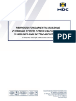 Proposed Fundamental Building Plumbing System Design Calculations, Guidelines and System Architecture