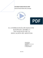 La Andragogía de Malcom Knowles_teoría y Tecnología de La Educación de Adultos_Tesis_Iluminada Sánchez Domenech