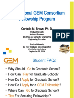 Applying for Graduate School and GEM Fellowships