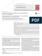 Comparing The Efficacy of Methods For Immobilizing The Thoracic-Lumbar Spine