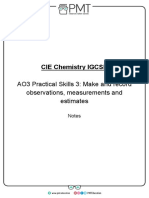 Practical Skills 3 - Observations, Measurements and Estimates