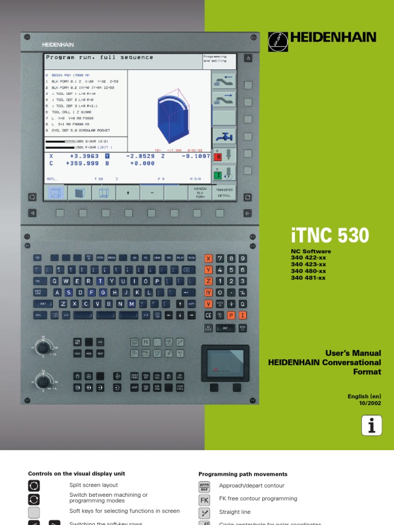 iTNC 530 User Manual Overview | PDF | Computer Keyboard | Parameter ...