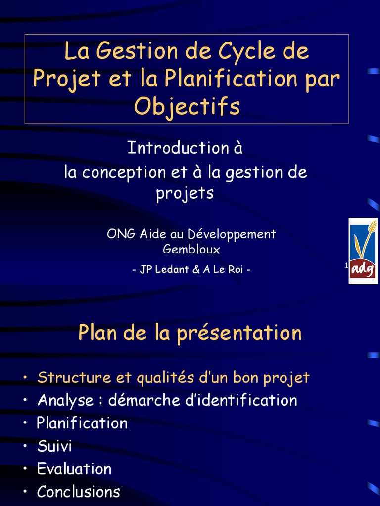 Planification par Objectifs en Projets | PDF | Développement durable ...