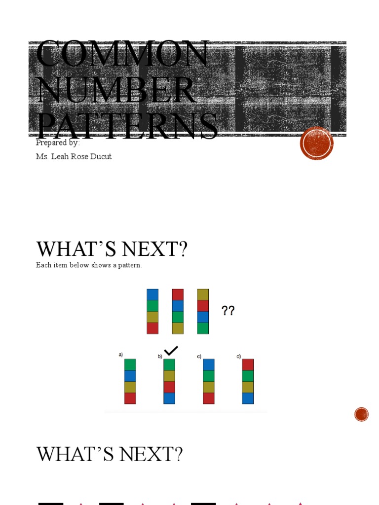 1 Common Number Patterns | PDF | Triangle | Sequence