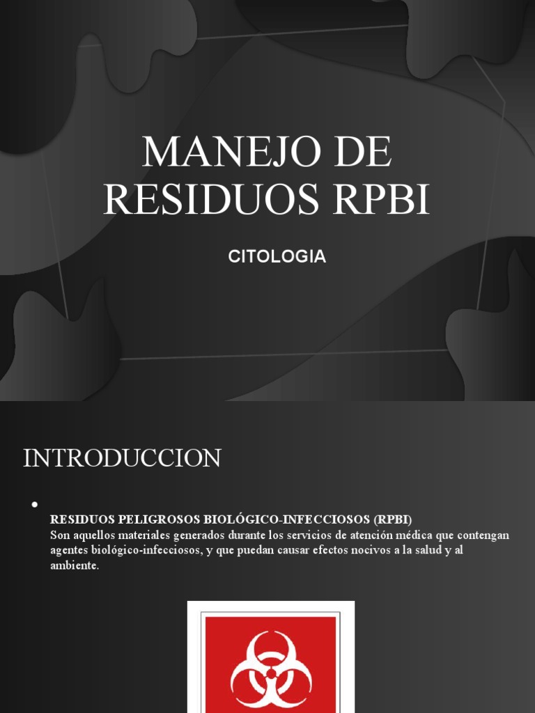 Manejo de Residuos Rpbi | PDF | Residuos | Hospital